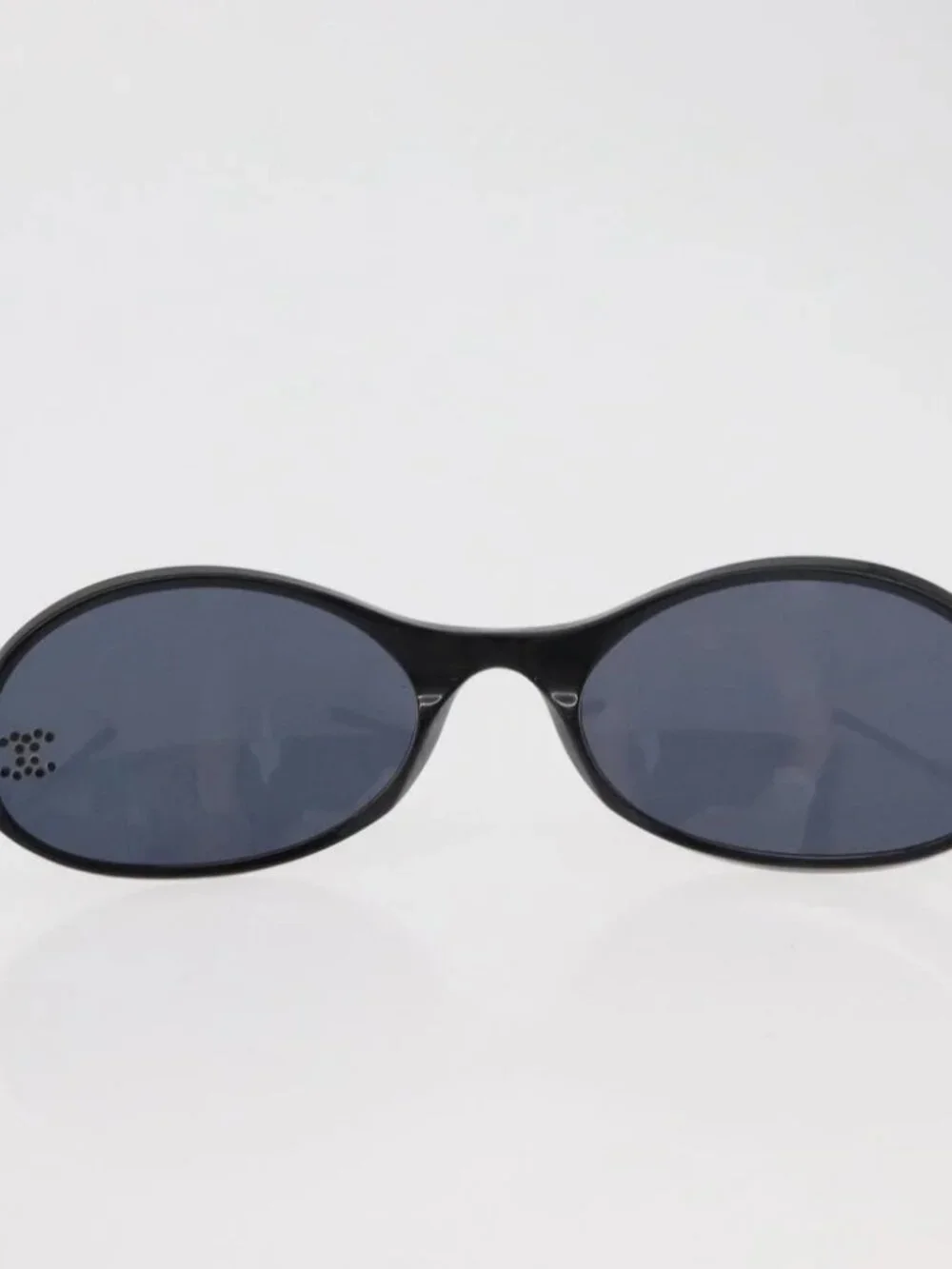 CHANEL COCO Mark Sunglasses plastic Black CC Auth 176084A